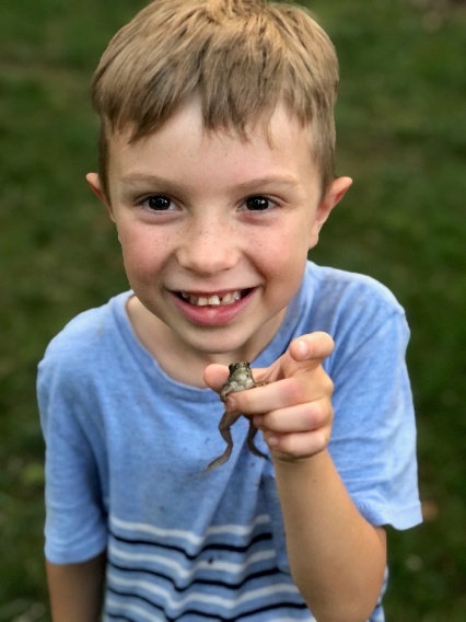 Bradley with animals