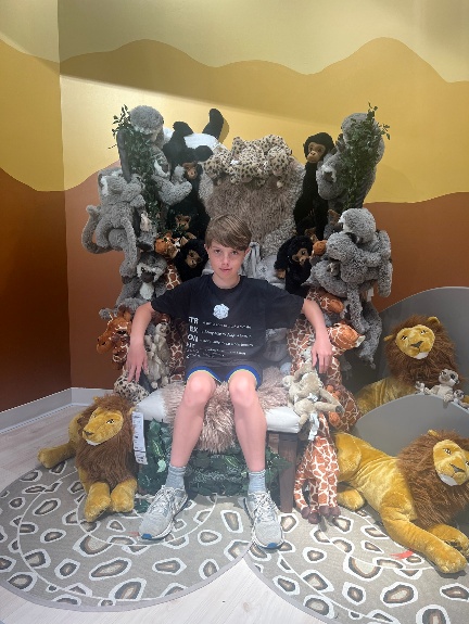 Bradley with creatures