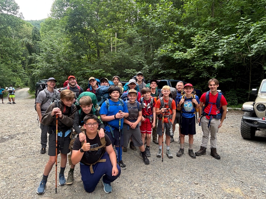 Bradley's backpacking group