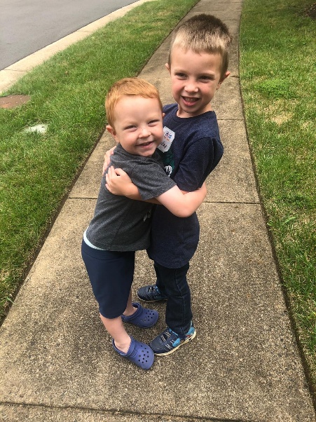 Bradley with siblings