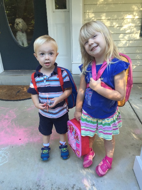 Bradley with siblings